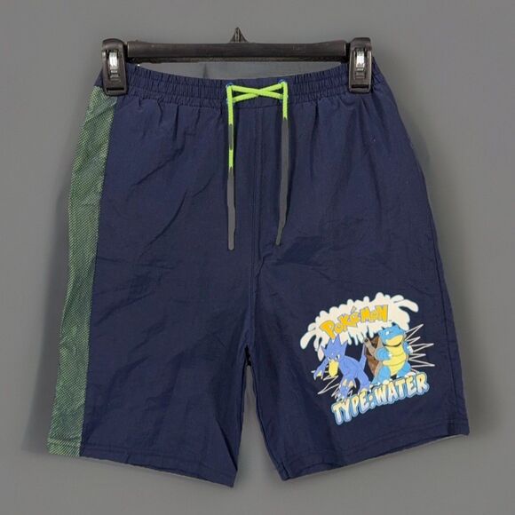Pokemon Other - Pokémon Swim Trunks Boys Large 14-16 Blue Blastoise Golduck Water Type Sears VTG